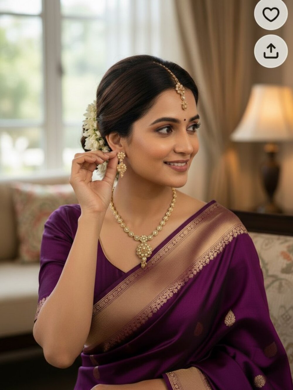Kundan Indian Gold Plated 3 Piece Set